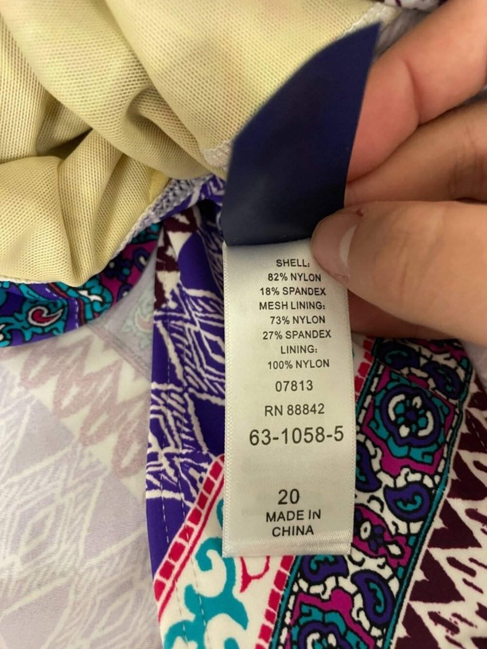 Swimsuits for All Swim Dress Swimsuit Size 20 Colorful Geometric Print NWT - Picture 7 of 12